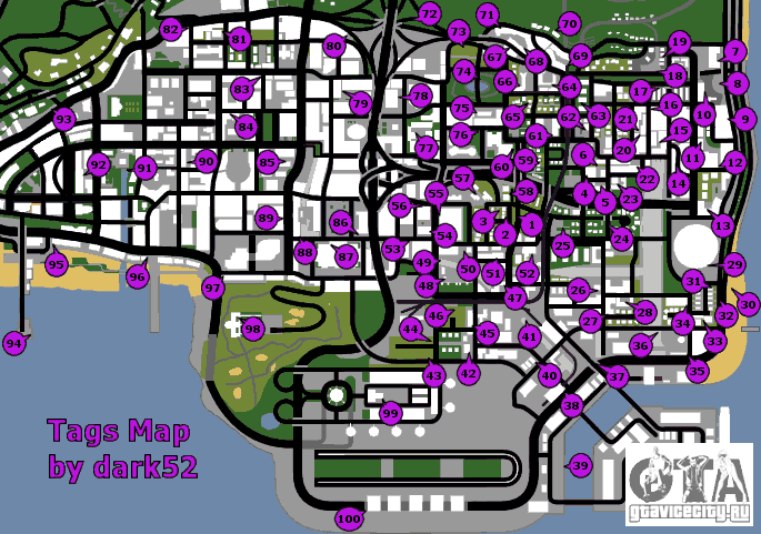 Карта граффити для GTA San Andreas